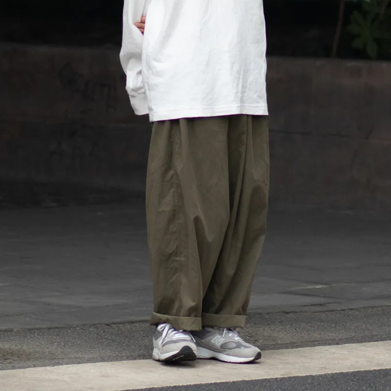 Saotome Straight Casual Pants Women's Army Green-3