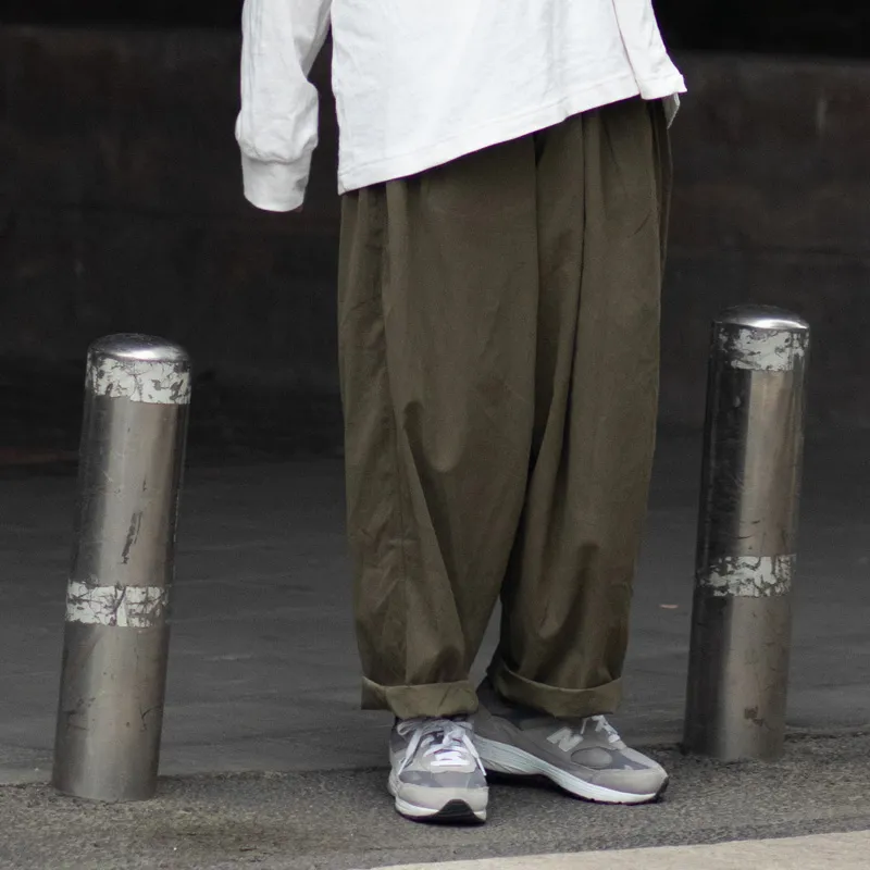 Saotome Straight Casual Pants Women's Army Green-2