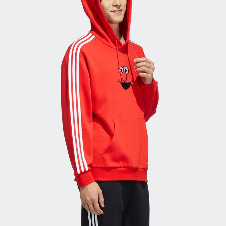 Adidas Neo Sesame Street Co branded Collection U Ss Hdy Elmo Sweatshirt Unisex Red-4