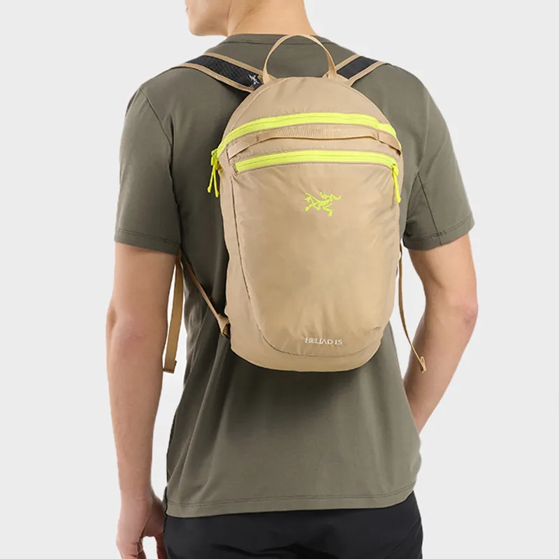 Arcteryx Nylon Backpack Regular Unisex Wisteria Brown/Sprint Green-4
