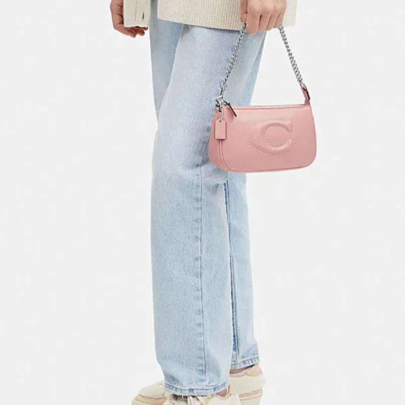 COACH Nolita Sheepskin Storage Bags Handbags Women's Light Pink-3