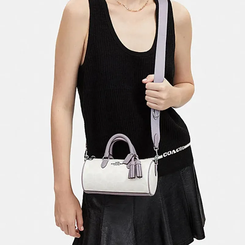 Coach Outlet Lacey Crossbody in Signature Canvas   White   One Size-4