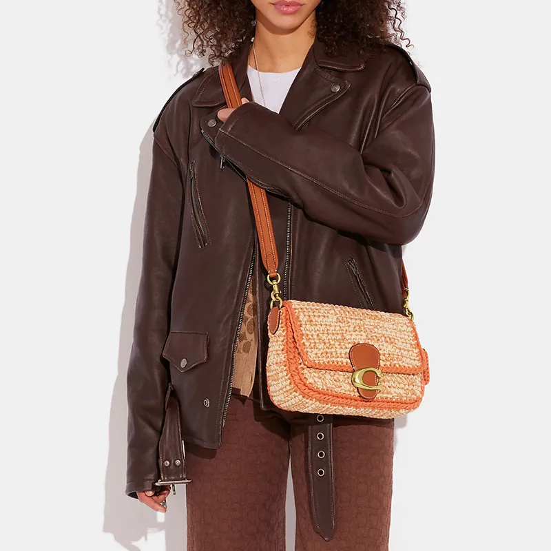 COACH Tabby Fabric God Of Wine Bag, Handbag, Shoulder Bag Women's Orange-5