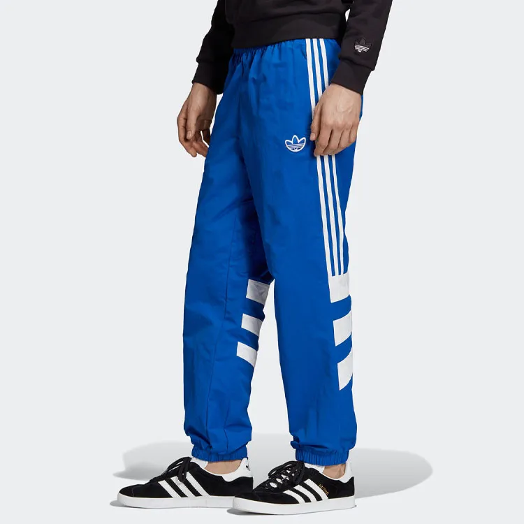 Adidas Knitted Sports Pants Men's Blue-4