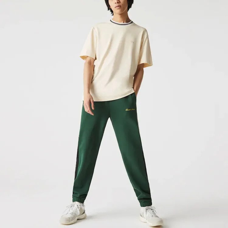 LACOSTE Drop Shoulder Sleeve T Shirt Men's Khaki-1