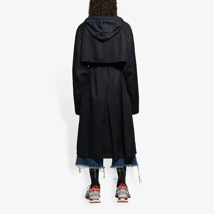 Balenciaga Trench Coats Women's Black-2