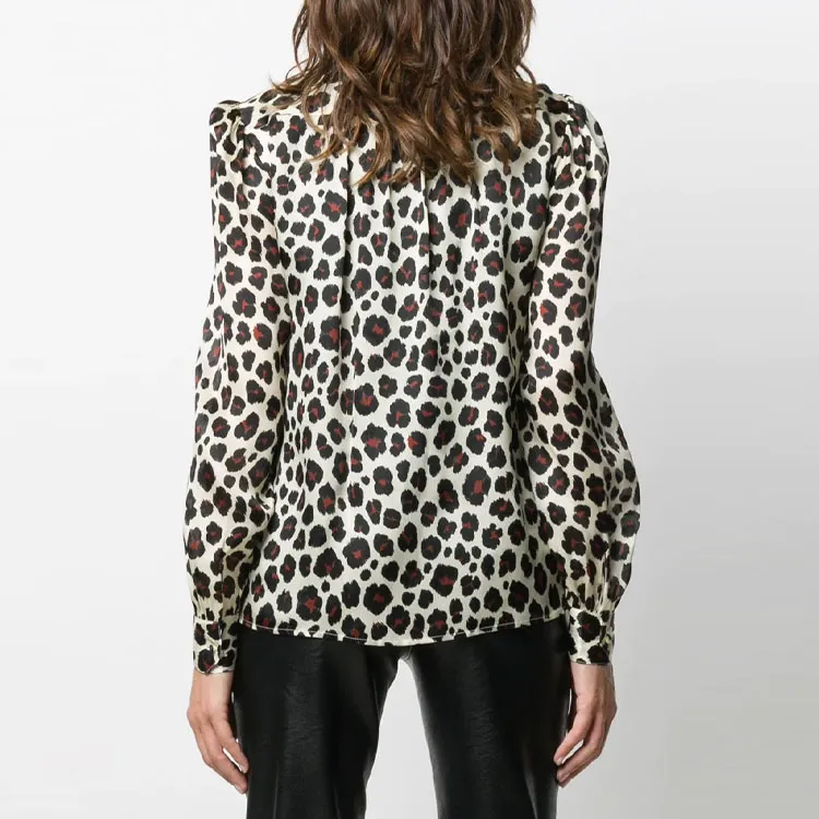 SAINT LAURENT Shirts Women's Leopard Print-3