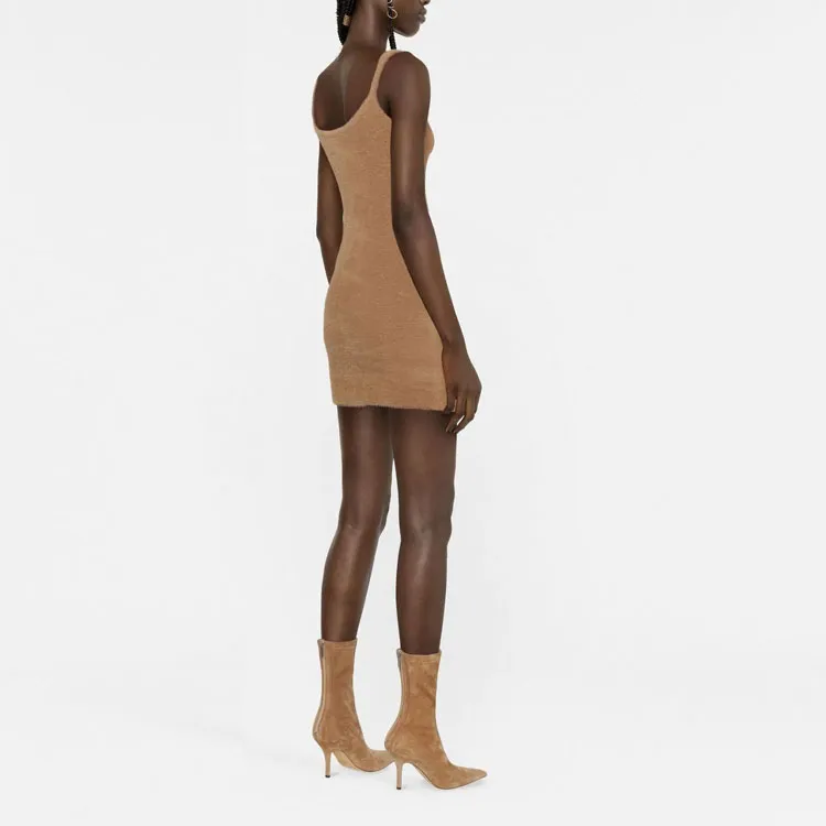 OFF WHITE Logo Detailed Sleeveless Dress-3