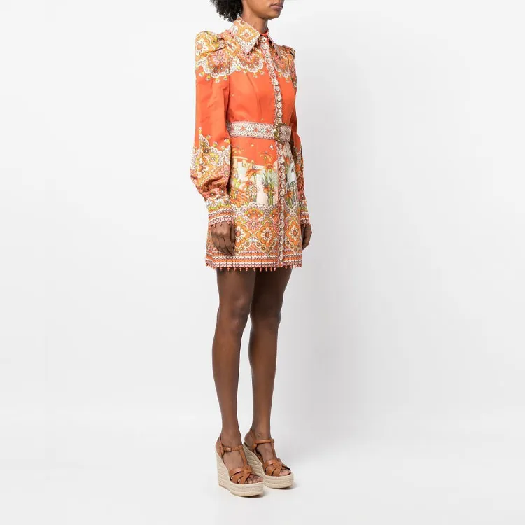 Zimmermann Long-Sleeved Dresses Women's Orange-2