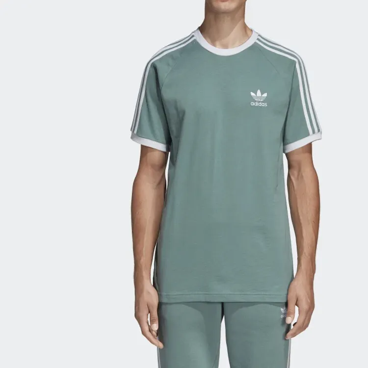 Adidas Originals T Shirts Men Mint Green-5