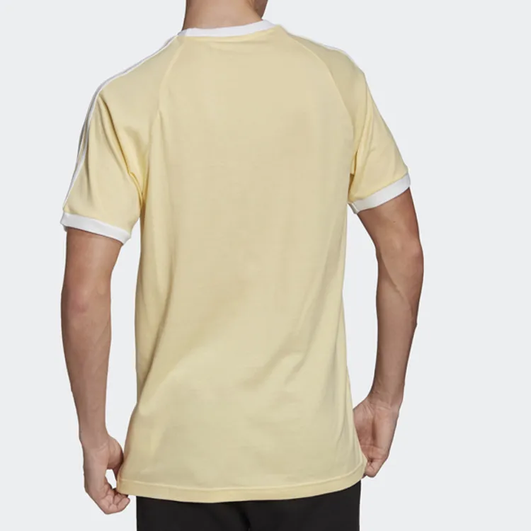 Adidas Originals Shamrock Retro Stripes T Shirt Men's Yellow-2