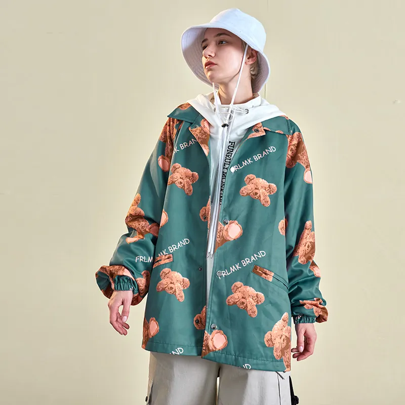 FRLMK Loose Fit Jacket Unisex Green-2