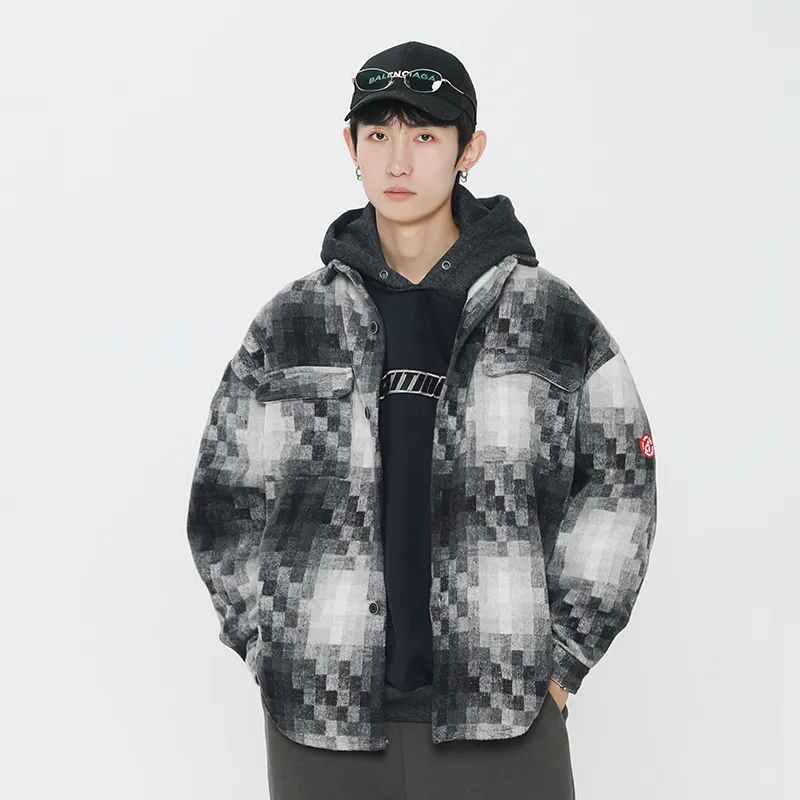 F426 Shirts Unisex Gray Black Mosaics-3