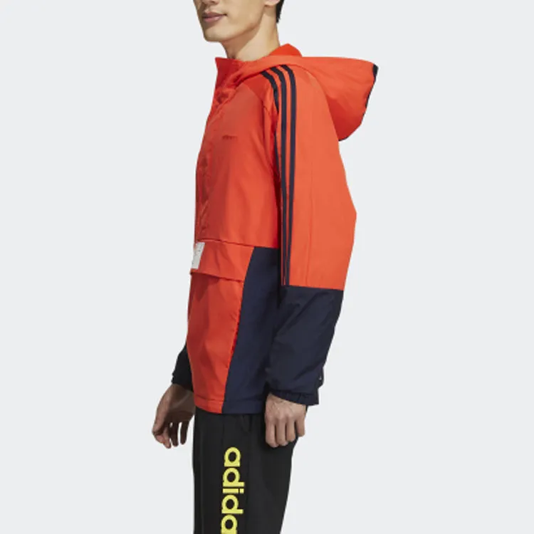 Adidas Neo Jackets Men Dark Orange Yellow-4