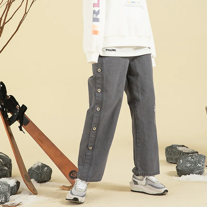 FRLMK Straight Moderate Jeans Unisex Gray-4