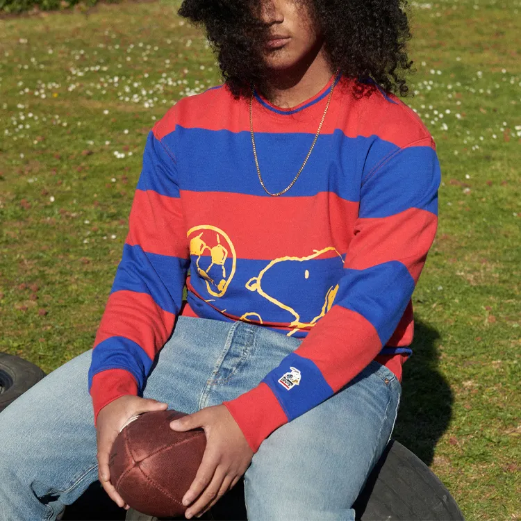Levi's x Peanuts Sweatshirt Men's Red Blue-3
