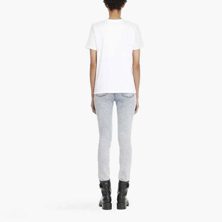 BALMAIN Logo Printed Crewneck T Shirt-2