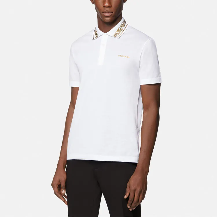 VERSACE Polo Shirts Men White-2