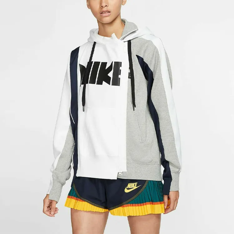 Nike X Sacai Double Zip Hoodie 'Canyon Gold/Obsidian'-4
