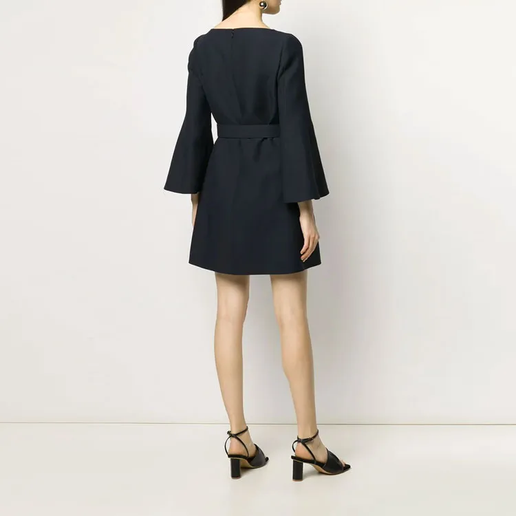 Valentino Long-Sleeved Dresses Women's Midnight Blue-3