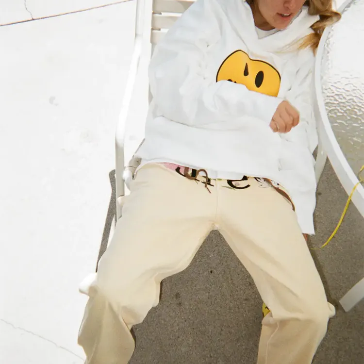 Drew House Smiley Collection Sweatshirt Unisex White-6