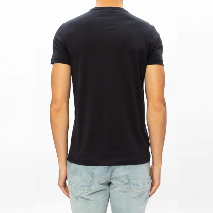 EMPORIO ARMANI Asv Organic jersey T shirt With Logo Print-3