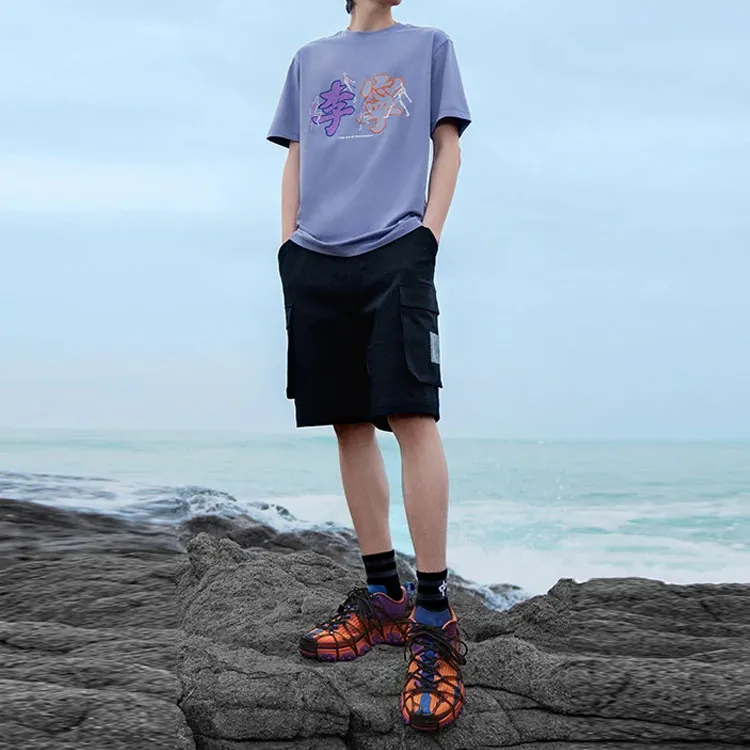 LiNing Sports Basketball Collection T Shirts Men Hometown Blue-2