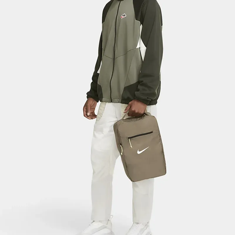 Nike Fabric Shoe Box Bag Clutch Handbag Regular Unisex Tan-5