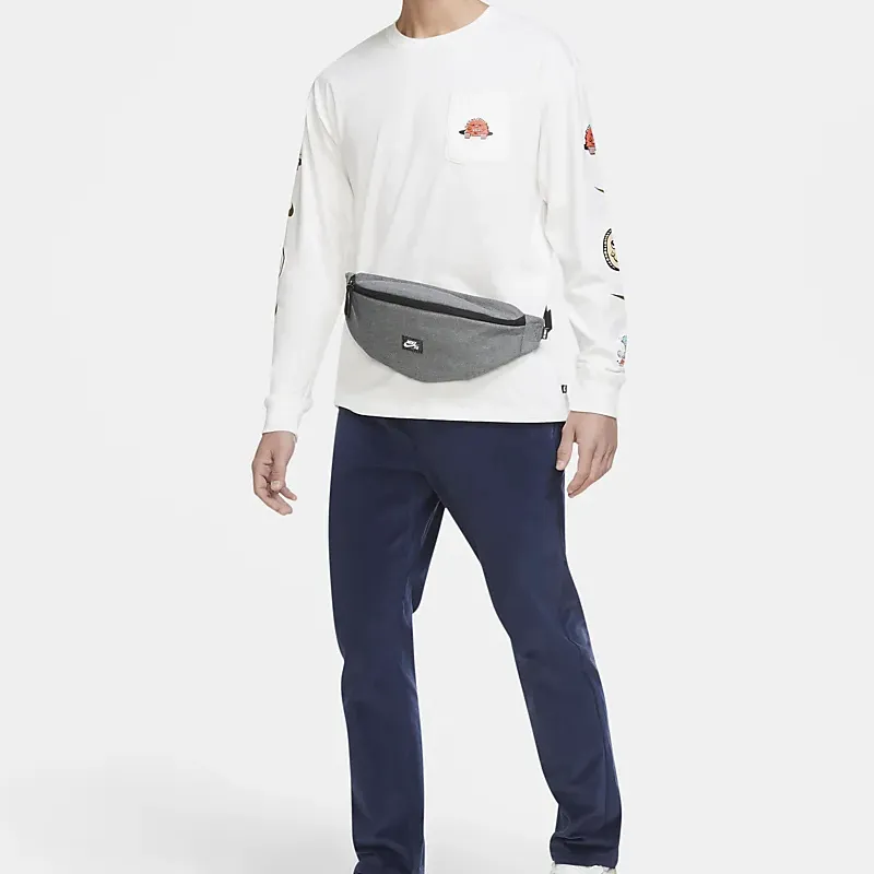 Nike Fabric Sling Bag Crossbody Bag Fanny Pack Regular Unisex Gray-5