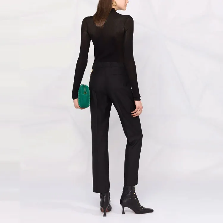 SAINT LAURENT Cassandre Ribbed Jumper-3