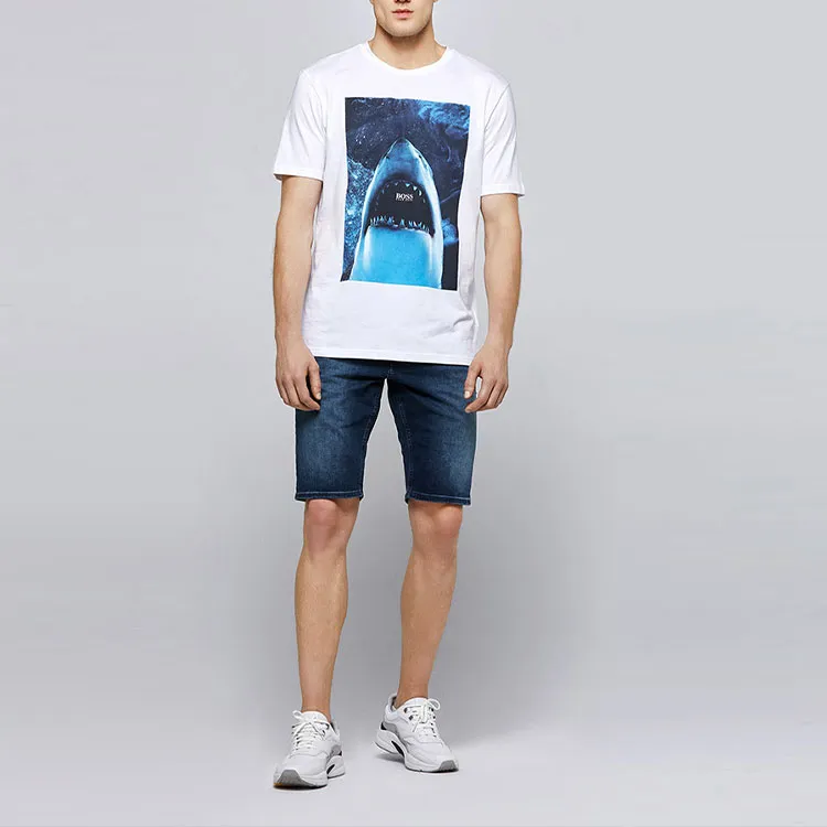 HUGO BOSS Denim Shorts Men Blue-2
