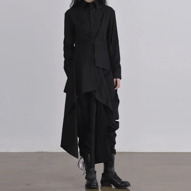 Yohji Yamamoto Asymmetric-Designed Long-Sleeved Blazer-4
