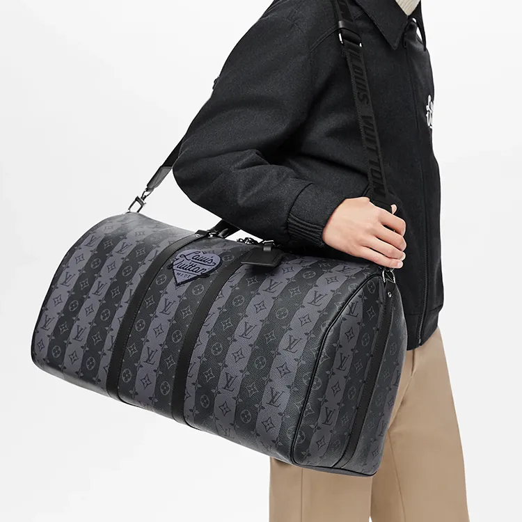 LOUIS VUITTON X Nigo Keepall Bandouliere 55 Monogram Stripes Eclipse-5