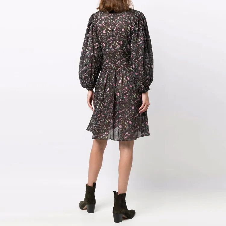 ISABEL MARANT Long-Sleeved Dresses Women's Black-3