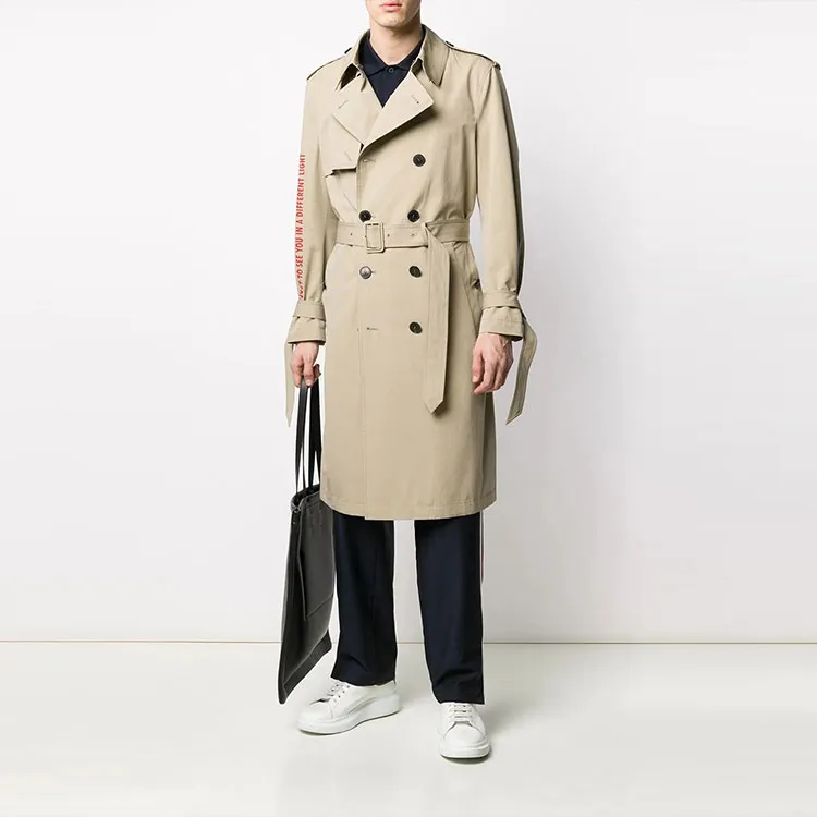 Valentino Trench Coats Men Khaki-3
