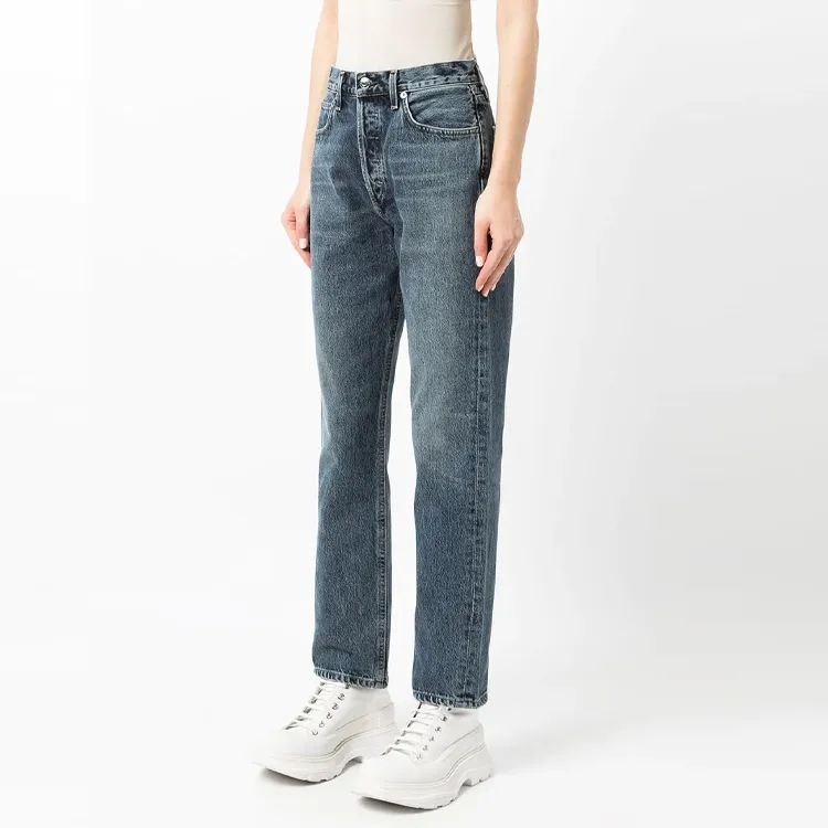AGOLDE Mid rise Straight leg Denim Jeans-1