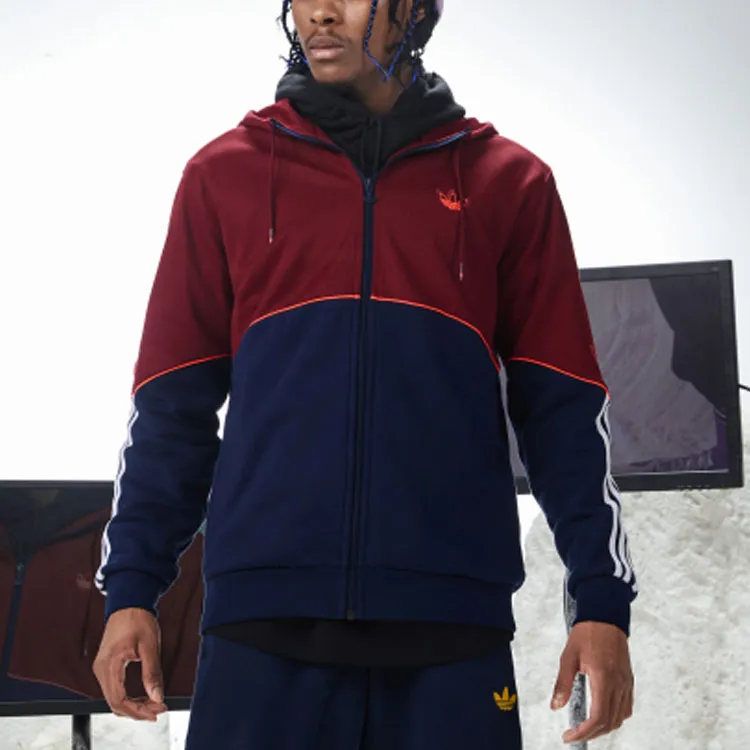 Adidas Originals Jackets Men Dark Purple Red-2