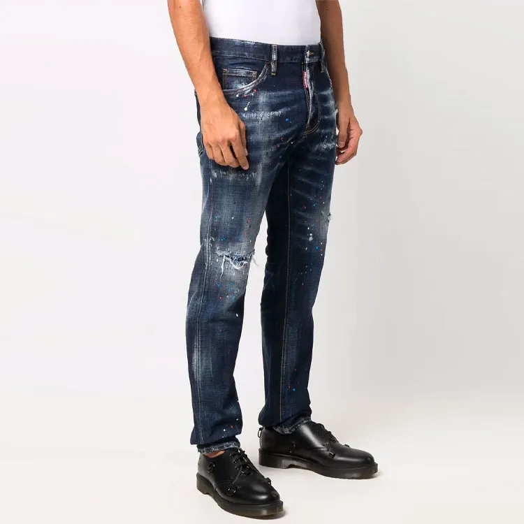 DSQUARED 2 Distressed Effect Straight Leg Jeans-3