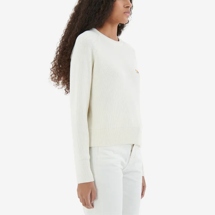 Maison Kitsune SS22 Loose Fit Sweater Women's Ecru-3