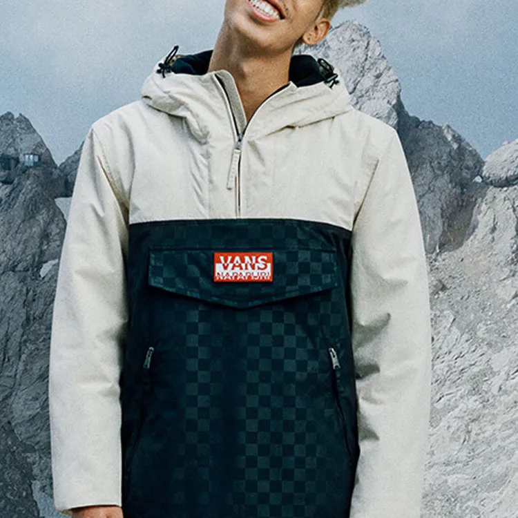 Vans x Napapijri Puffer Jacket Men's Gray Green-3