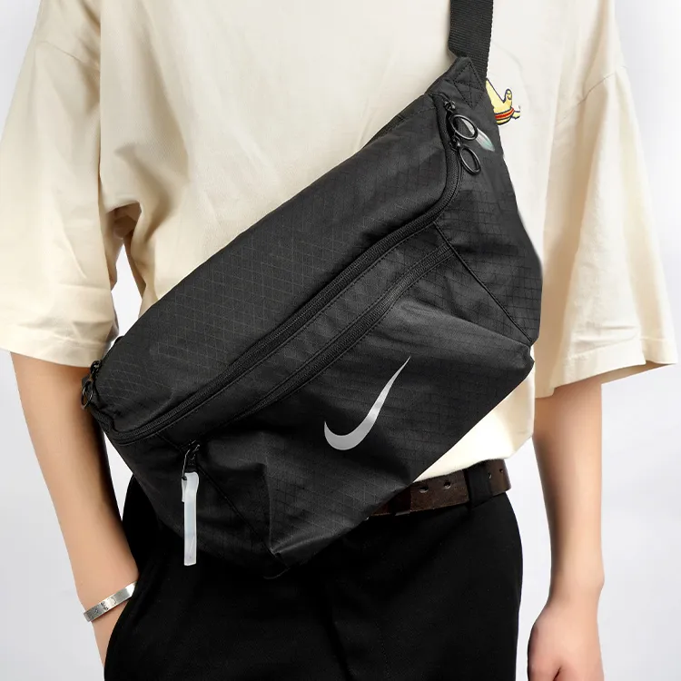 Nike Fabric One Shoulder Crossbody Bag Sling Bag Fanny Pack Regular Unisex Black-8