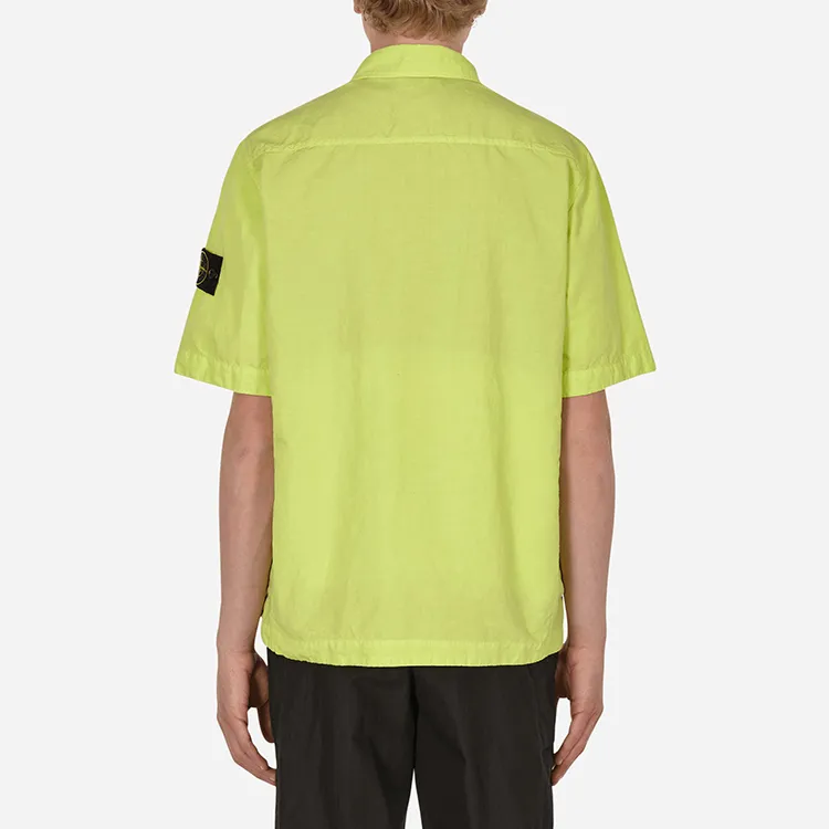 STONE ISLAND Logo Patch Short Sleeved Shirt-3
