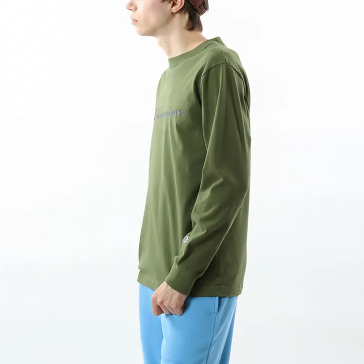 Champion Straight Long Sleeved T Shirt Japan Version Unisex-11
