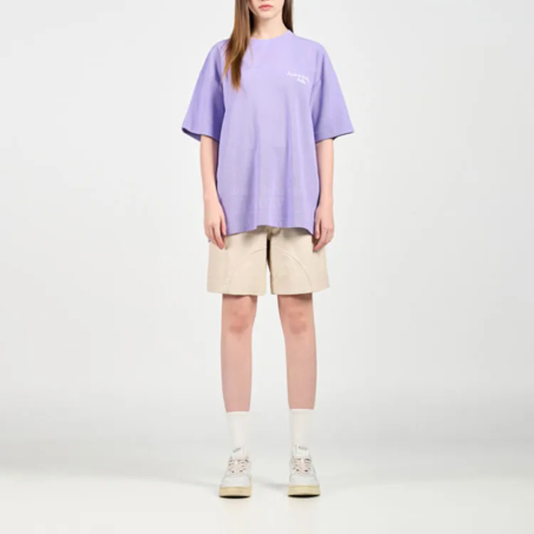 Acme De La Vie/ADLV SS22 Crew Neck Loose Fit Straight Short-Sleeved T-Shirt Unisex Light Purple-3