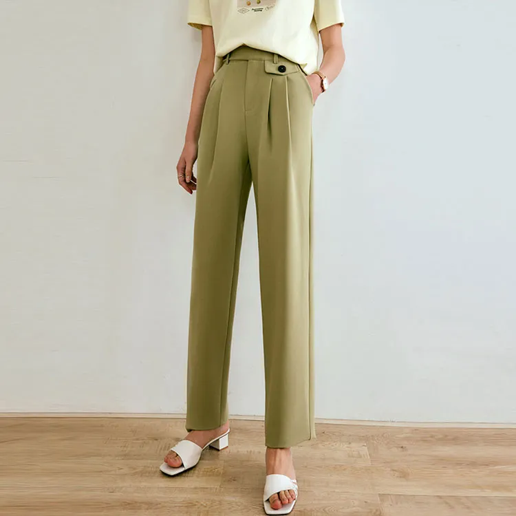 Olrain SS22 Casual Pants Women's Green-1