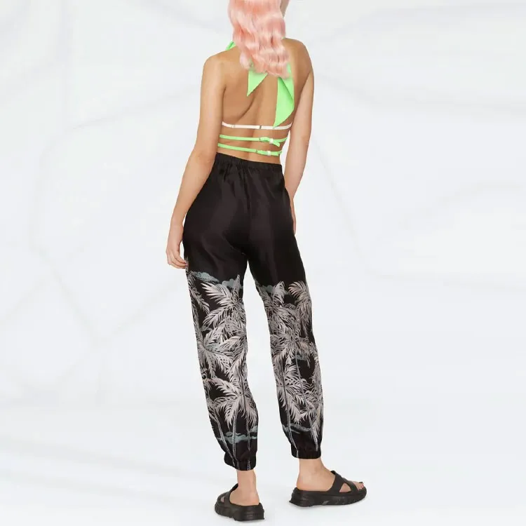PALM ANGELS Knitted Sweatpants Women's Black-2