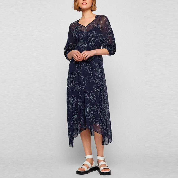 HUGO BOSS Short-Sleeved Dresses Women's Blue-1