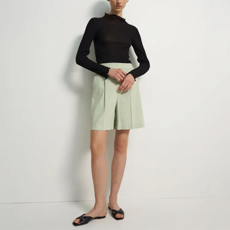 THEORY Casual Shorts Women's Mint Green-3