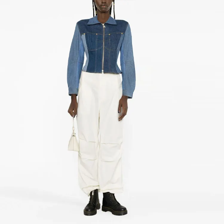 Marine Serre Panelled Denim Jacket-1