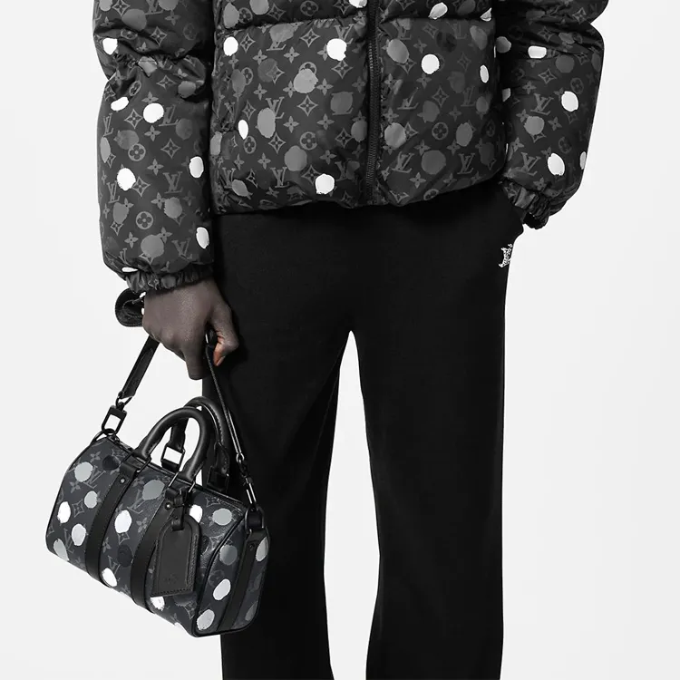LOUIS VUITTON X Yayoi Kusama Keepall 25 Monogram Eclipse Black/Silver-6